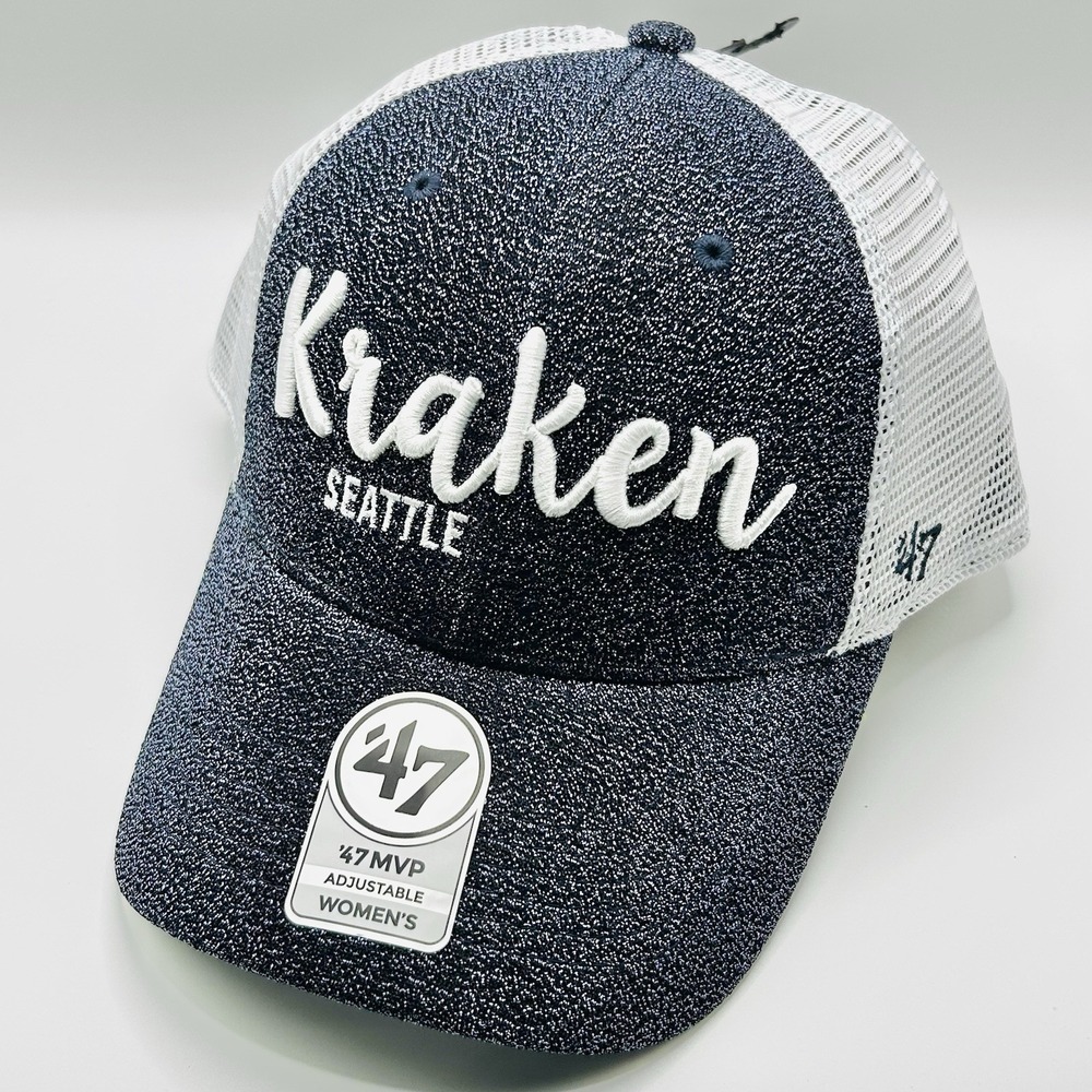 Seattle Kraken '47 Brand Women's Encore Sparkle MVP Hat Cap Snapback Adjustable
